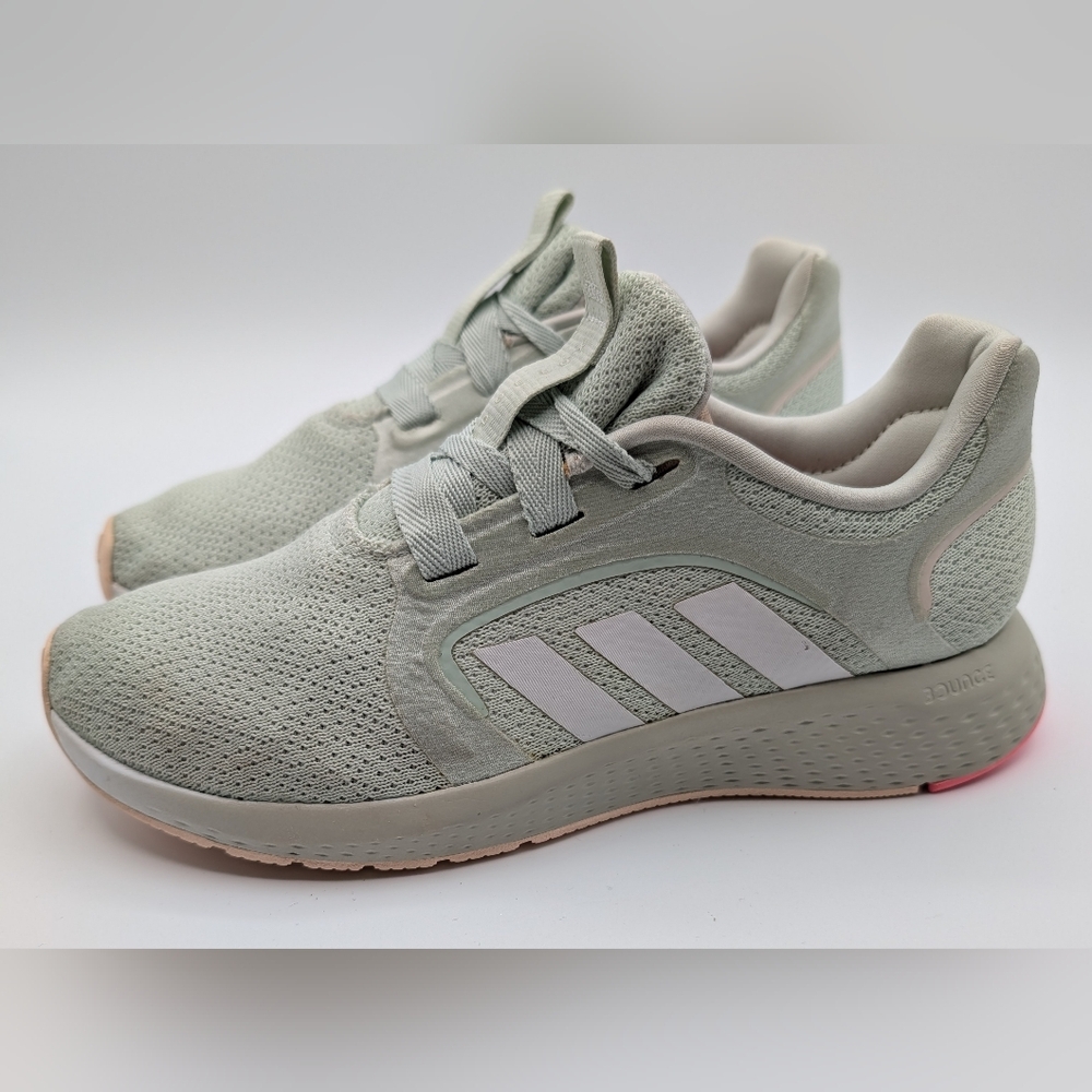 Adidas Edge Lux 5 Running Shoes in Lime Green/Blush Sneakers Sz 5.5